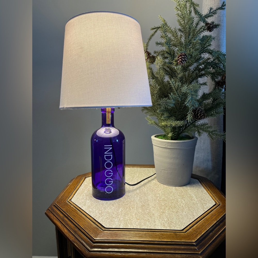 Snoop Dogg Indoggo Gin Liquor Bottle Glass Lamp